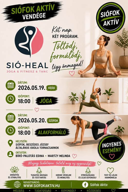 Siófok Aktív vendége a Sió-Heal Jóga & Fitness Stúdió